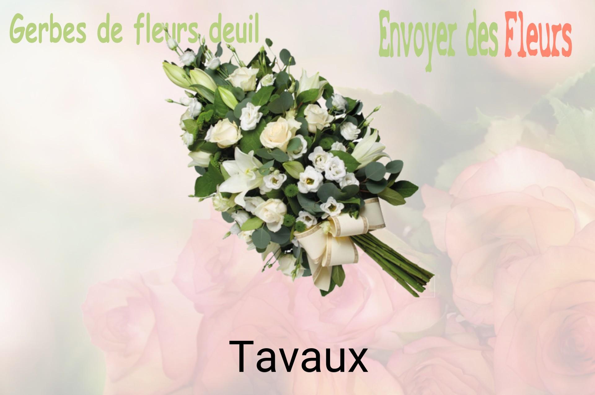 Gerbe de fleurs de deuil livrée à Tavaux